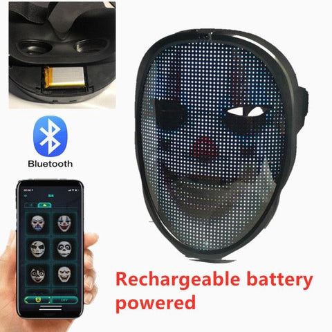 Bluetooth Light Up LED Mask - Space Shop