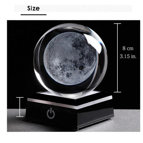 3D Laser Engraved Crystal Balls Lamp - Space Shop