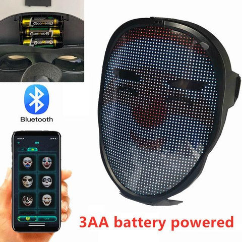 Bluetooth Light Up LED Mask - Space Shop