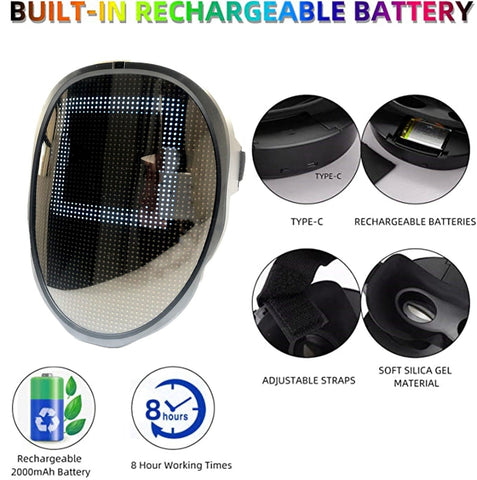 Bluetooth Light Up LED Mask - Space Shop