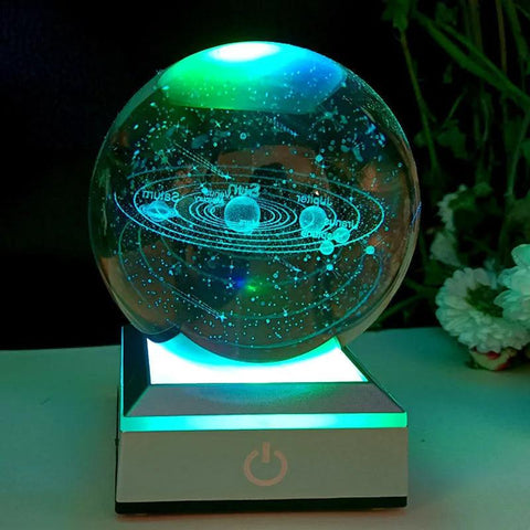 3D Laser Engraved Crystal Balls Lamp - Space Shop