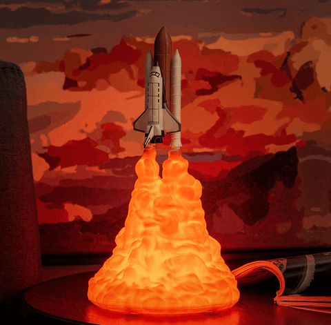 3D Print Rocket Space Shuttle Night Lamp - Space Shop