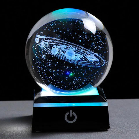 3D Laser Engraved Crystal Balls Lamp - Space Shop
