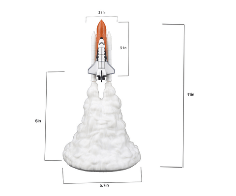 3D Print Rocket Space Shuttle Night Lamp - Space Shop